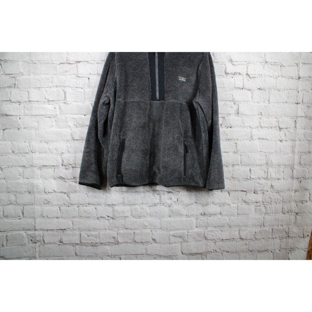 LL Bean Mountain Classic Cozy Fleece 1/2 Zip Pullover Hoodie Size XXL Tall - Picture 2 of 9